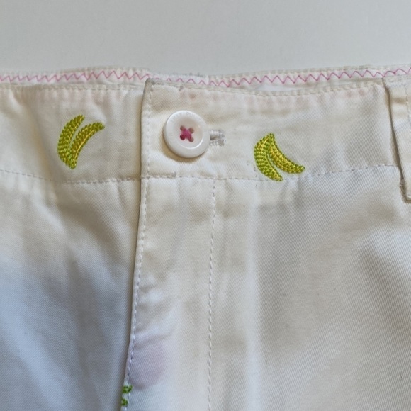 Lilly Pulitzer Main Line Fit Shorts Embroidered Banana Pineapple Size 4 NWT - Picture 5 of 15